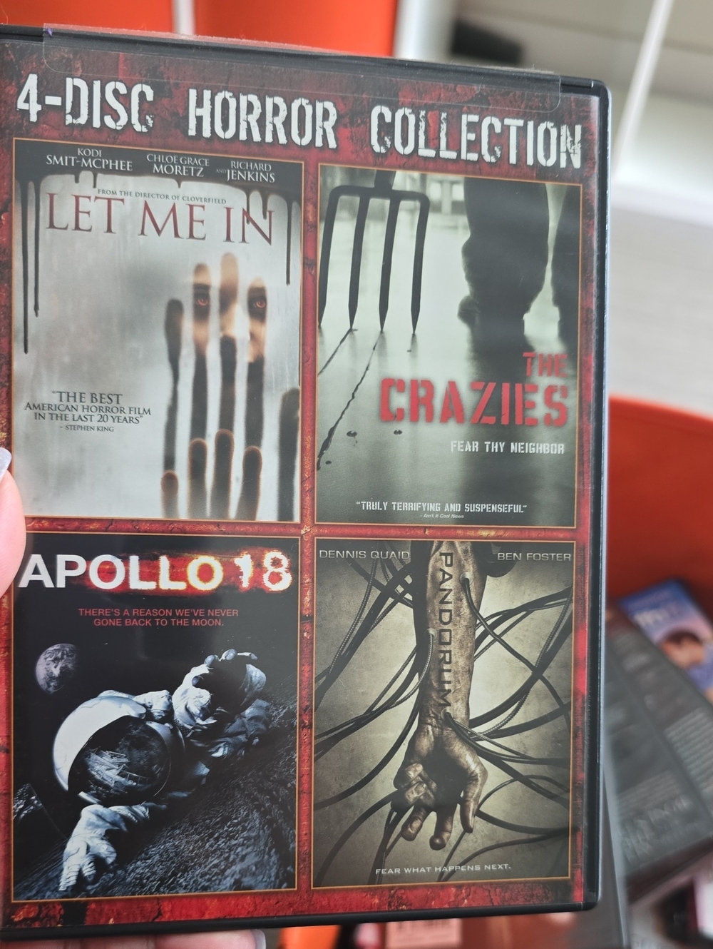 4-Disc Horror Collection DVD Set - Red/Black Cover